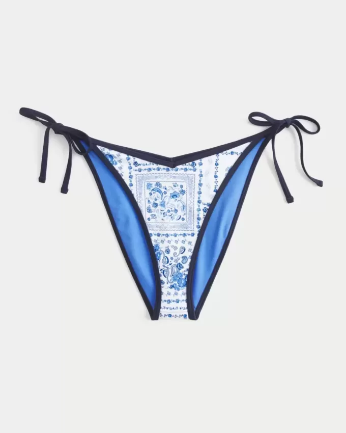 Cheeky-Bikinihose mit seitlicher Schnürung Cheeky-Bikinihose mit seitlicher Schnürung