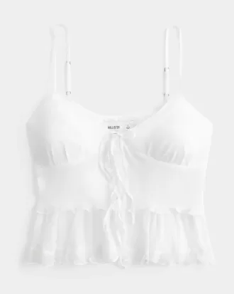 Chiffon-Camisole mit Rüschen