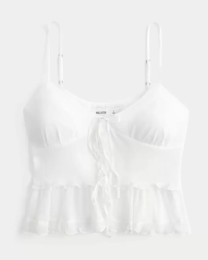 Chiffon-Camisole mit Rüschen Chiffon-Camisole mit Rüschen
