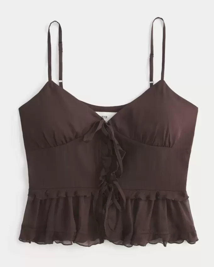 Chiffon-Camisole mit Rüschen Chiffon-Camisole mit Rüschen