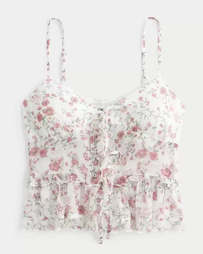 Chiffon-Camisole mit Rüschen Chiffon-Camisole mit Rüschen
