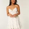 Chiffon-Minikleid mit asymmetrischem Saum