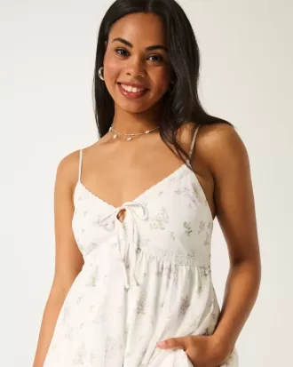 Chiffon-Minikleid mit asymmetrischem Saum