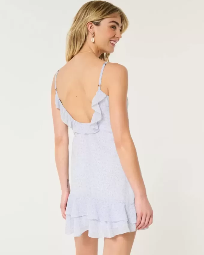 Chiffon-Minikleid mit Rüschen Chiffon-Minikleid mit Rüschen