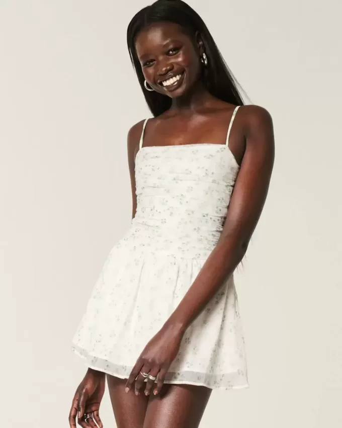 Chiffon-Skortkleid