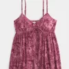 Crinkle Flyaway Babydoll-Oberteil Crinkle Flyaway Babydoll-Oberteil