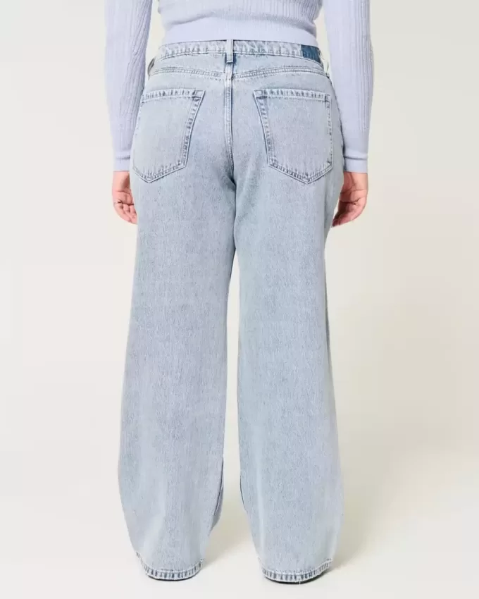 Curvy Baggy-Jeans mit mittlerer Leibhöhe und mittlerer Waschung