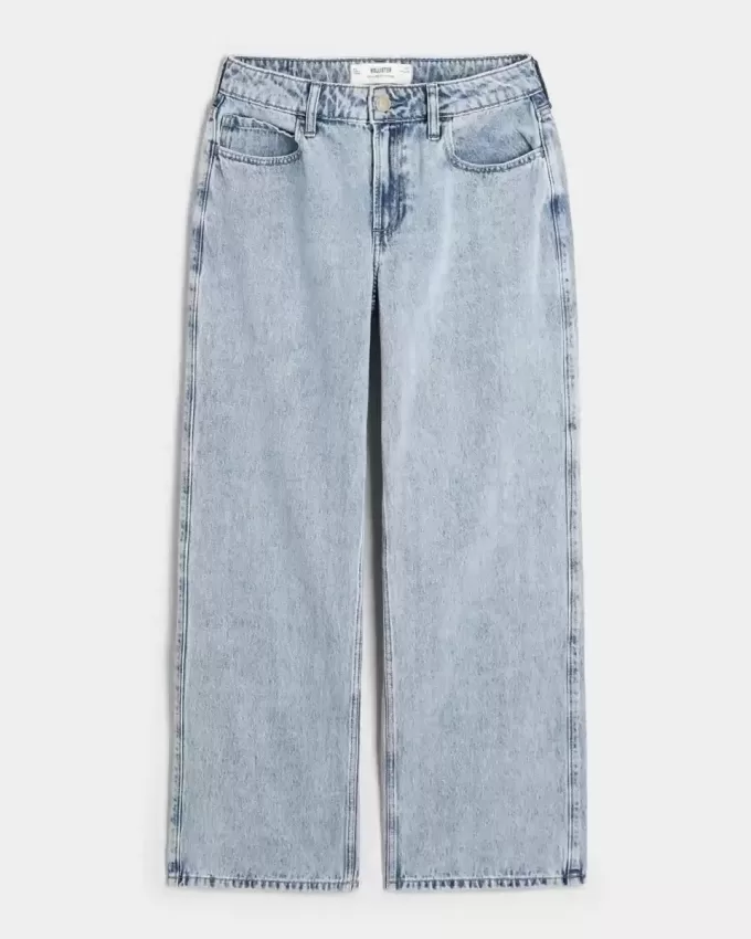 Curvy Baggy-Jeans mit mittlerer Leibhöhe und mittlerer Waschung