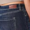 Curvy Bootcut-Jeans mit mittlerer Leibhöhe und dunkler Waschung Curvy Bootcut-Jeans mit mittlerer Leibhöhe und dunkler Waschung