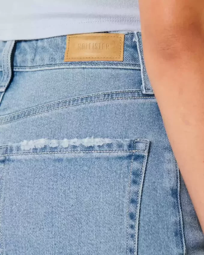 Curvy Dad-Jeans mit ultrahohem Bund und mittlerer Waschung