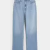 Curvy Dad-Jeans mit ultrahohem Bund und mittlerer Waschung