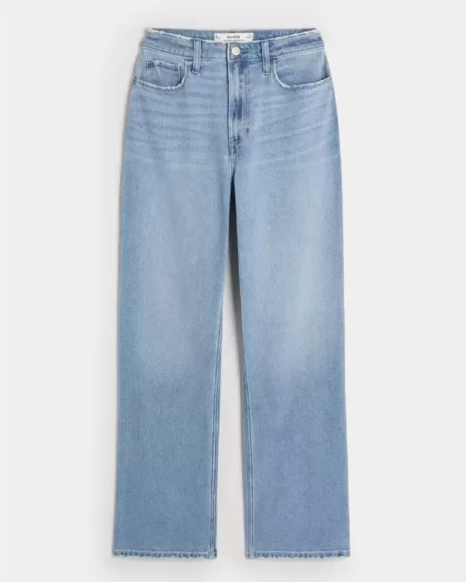 Curvy Dad-Jeans mit ultrahohem Bund und mittlerer Waschung