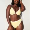 Curvy High-Leg High-Waist Gerippte Cheeky-Bikinihose Curvy High-Leg High-Waist Gerippte Cheeky-Bikinihose