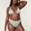 Curvy High-Leg High-Waist Gerippte Cheeky-Bikinihose Curvy High-Leg High-Waist Gerippte Cheeky-Bikinihose