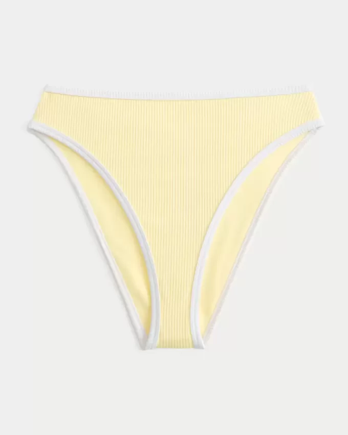 Curvy High-Leg High-Waist Gerippte Cheeky-Bikinihose Curvy High-Leg High-Waist Gerippte Cheeky-Bikinihose