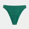 Curvy High-Leg High-Waist Gerippte Cheeky-Bikinihose Curvy High-Leg High-Waist Gerippte Cheeky-Bikinihose
