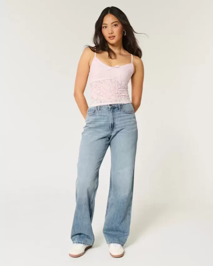 Curvy High-Rise Baggy-Jeans in mittlerer Waschung Curvy High-Rise Baggy-Jeans in mittlerer Waschung