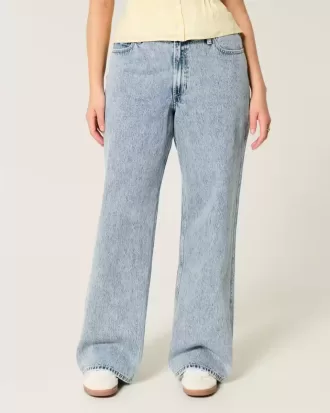 Curvy High-Rise Baggy-Jeans in mittlerer Waschung
