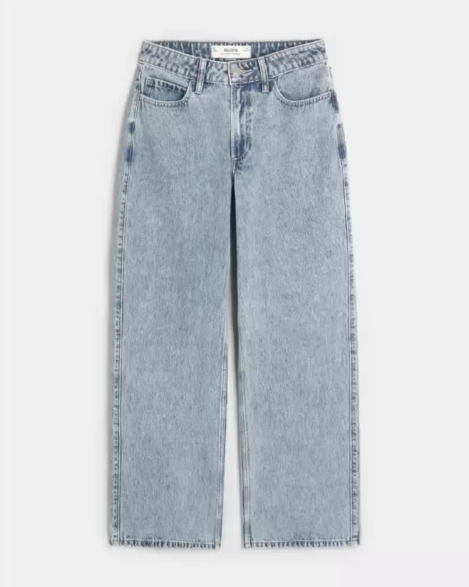 Curvy High-Rise Baggy-Jeans in mittlerer Waschung