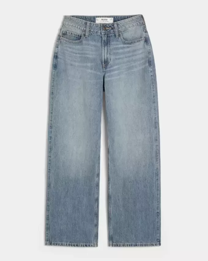 Curvy High-Rise Baggy-Jeans in mittlerer Waschung Curvy High-Rise Baggy-Jeans in mittlerer Waschung