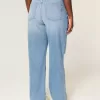 Curvy High-Rise-Dad-Jeans mit Rissen in mittlerer Waschung