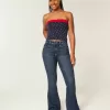 Curvy High-Rise Flare Jeans in dunkler Waschung Curvy High-Rise Flare Jeans in dunkler Waschung