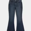 Curvy High-Rise Flare Jeans in dunkler Waschung Curvy High-Rise Flare Jeans in dunkler Waschung