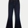 Curvy High-Rise Flare Jeans in dunkler Waschung Curvy High-Rise Flare Jeans in dunkler Waschung