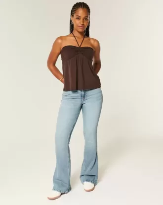 Curvy High-Rise Flare Jeans mit mittlerer Waschung
