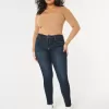 Curvy High-Rise Jeans-Leggings in dunkler Waschung Curvy High-Rise Jeans-Leggings in dunkler Waschung