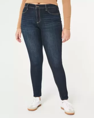Curvy High-Rise Jeans-Leggings in dunkler Waschung Curvy High-Rise Jeans-Leggings in dunkler Waschung