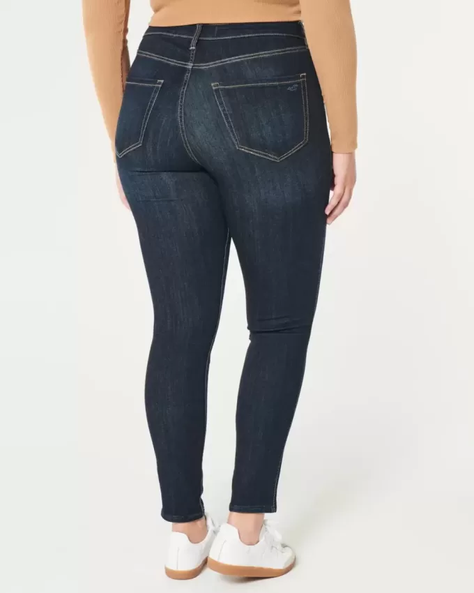 Curvy High-Rise Jeans-Leggings in dunkler Waschung Curvy High-Rise Jeans-Leggings in dunkler Waschung
