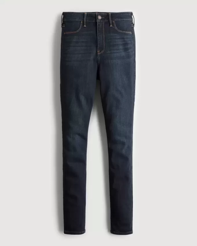 Curvy High-Rise Jeans-Leggings in dunkler Waschung Curvy High-Rise Jeans-Leggings in dunkler Waschung