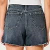 Curvy High-Rise Relaxed Denim Shorts in dunkler Waschung, 5″ Curvy High-Rise Relaxed Denim Shorts in dunkler Waschung, 5″
