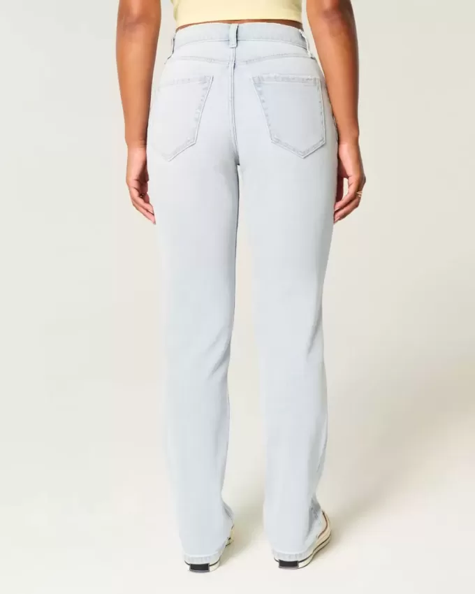 Curvy High-Rise Straight Jeans in heller Waschung Curvy High-Rise Straight Jeans in heller Waschung