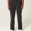 Curvy High-Rise Straight Jeans in verwaschenem Schwarz Curvy High-Rise Straight Jeans in verwaschenem Schwarz