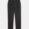 Curvy High-Rise Straight Jeans in verwaschenem Schwarz Curvy High-Rise Straight Jeans in verwaschenem Schwarz