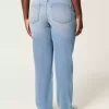Curvy High-Rise Straight Jeans mit mittlerer Waschung Curvy High-Rise Straight Jeans mit mittlerer Waschung