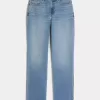 Curvy High-Rise Straight Jeans mit mittlerer Waschung Curvy High-Rise Straight Jeans mit mittlerer Waschung