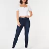 Curvy High-Rise Super Skinny Jeans in dunkler Waschung Curvy High-Rise Super Skinny Jeans in dunkler Waschung