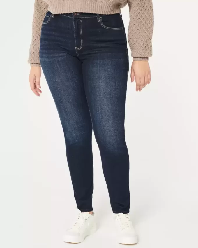 Curvy High-Rise Super Skinny Jeans in dunkler Waschung Curvy High-Rise Super Skinny Jeans in dunkler Waschung