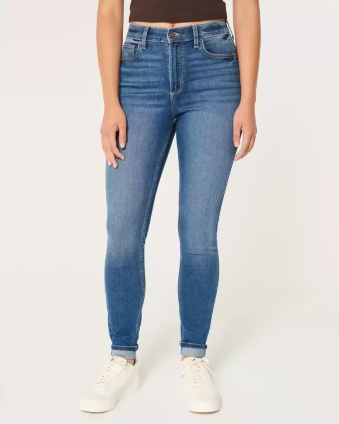 Curvy High-Rise Super Skinny Jeans in dunkler Waschung Curvy High-Rise Super Skinny Jeans in dunkler Waschung