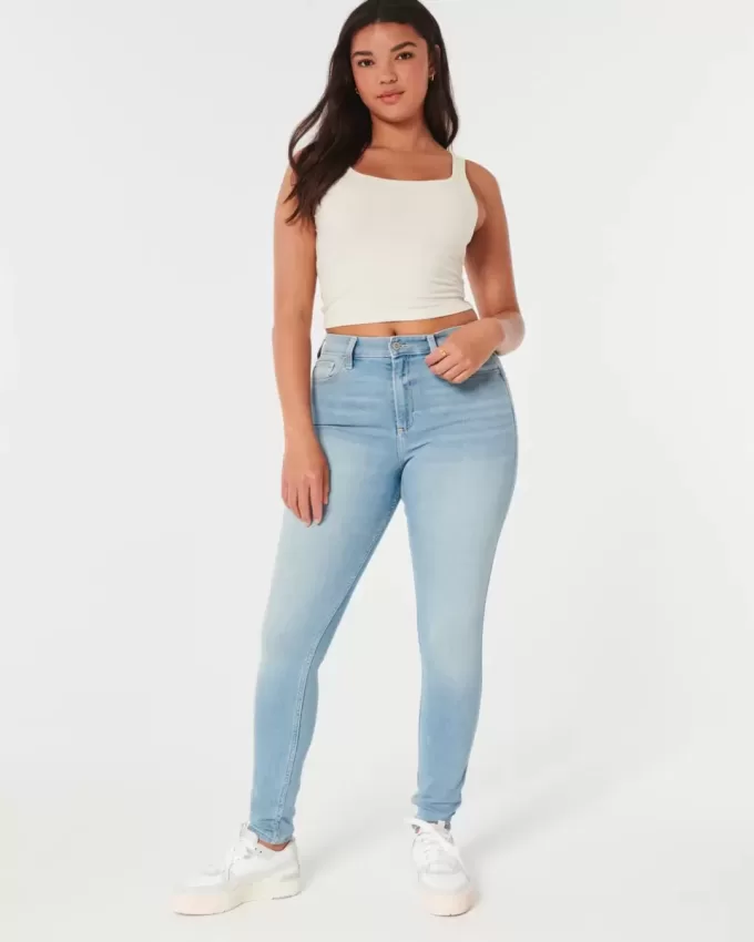 Curvy High-Rise Super Skinny Jeans in mittlerer Waschung Curvy High-Rise Super Skinny Jeans in mittlerer Waschung