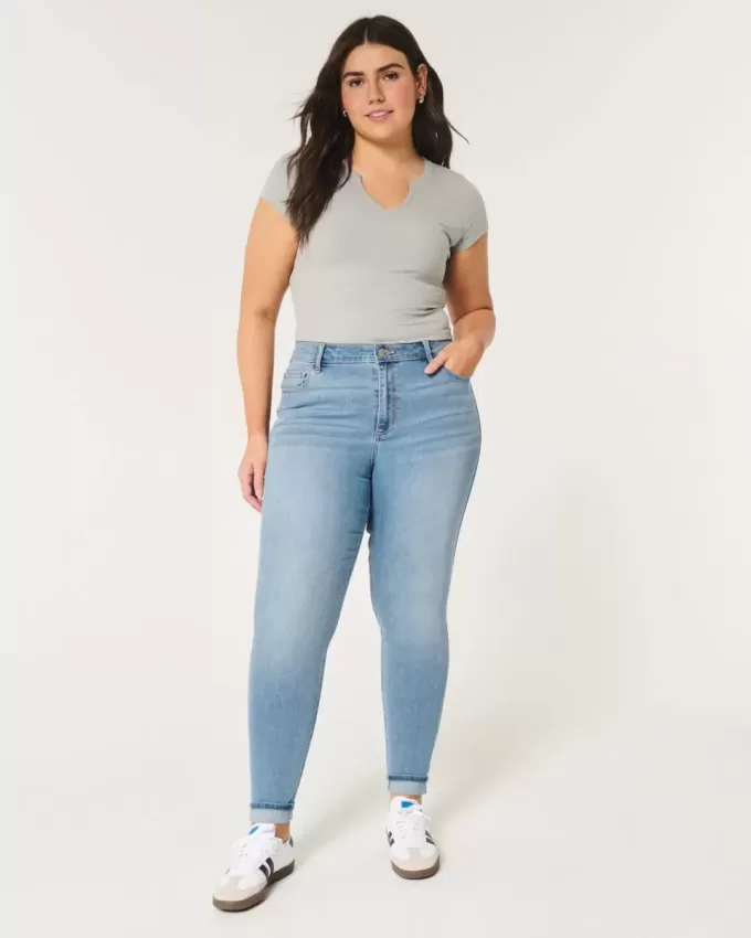 Curvy High-Rise Super Skinny Jeans in mittlerer Waschung Curvy High-Rise Super Skinny Jeans in mittlerer Waschung
