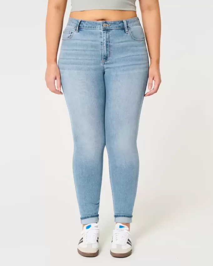 Curvy High-Rise Super Skinny Jeans in mittlerer Waschung Curvy High-Rise Super Skinny Jeans in mittlerer Waschung