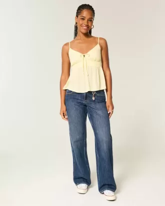 Curvy Low-Rise Baggy-Jeans in dunkler Waschung Curvy Low-Rise Baggy-Jeans in dunkler Waschung