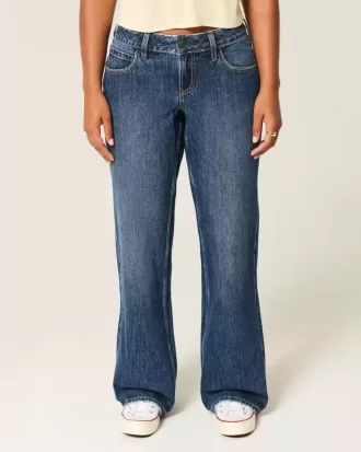 Curvy Low-Rise Baggy-Jeans in dunkler Waschung Curvy Low-Rise Baggy-Jeans in dunkler Waschung