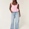 Curvy Low-Rise Baggy-Jeans in heller Waschung