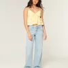 Curvy Low-Rise Baggy-Jeans in heller Waschung