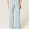 Curvy Low-Rise Baggy-Jeans in heller Waschung